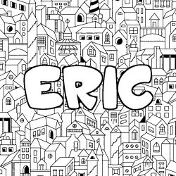 Dibujo para colorear ERIC - decorado ciudad