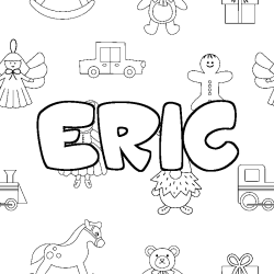 Dibujo para colorear ERIC - decorado juguetes