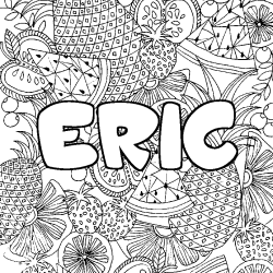 Dibujo para colorear ERIC - decorado mandala de frutas