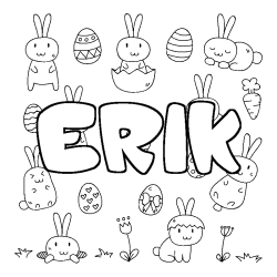 Dibujo para colorear ERIK - decorado Pascua