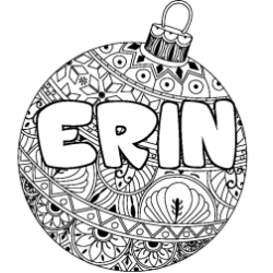 Coloración del nombre ERIN - decorado bola de Navidad