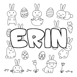 Coloración del nombre ERIN - decorado Pascua