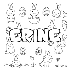 Coloración del nombre ERINE - decorado Pascua