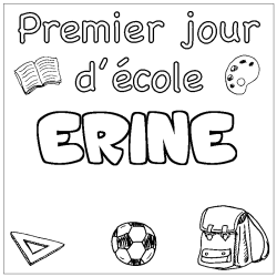 Coloración del nombre ERINE - decorado primer día de escuela