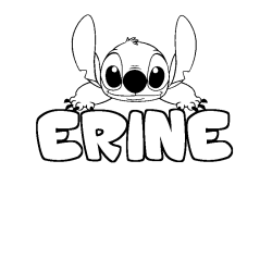 Coloración del nombre ERINE - decorado Stitch