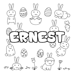 Dibujo para colorear ERNEST - decorado Pascua