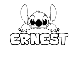 Dibujo para colorear ERNEST - decorado Stitch