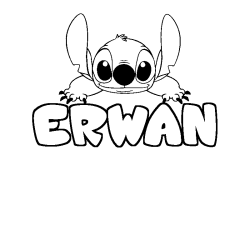 Dibujo para colorear ERWAN - decorado Stitch