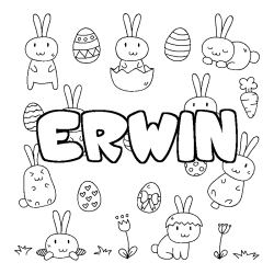 Coloración del nombre ERWIN - decorado Pascua