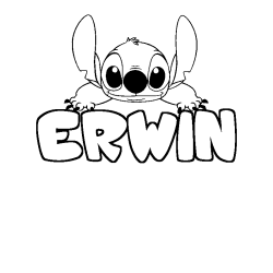 Dibujo para colorear ERWIN - decorado Stitch