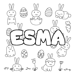 Coloración del nombre ESMA - decorado Pascua