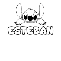 Dibujo para colorear ESTEBAN - decorado Stitch