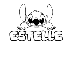 Coloración del nombre ESTELLE - decorado Stitch