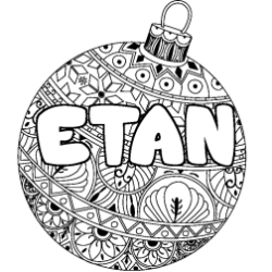 Dibujo para colorear ETAN - decorado bola de Navidad