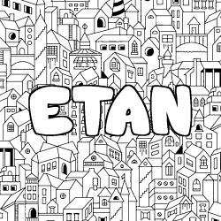 Coloración del nombre ETAN - decorado ciudad