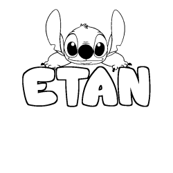 Dibujo para colorear ETAN - decorado Stitch