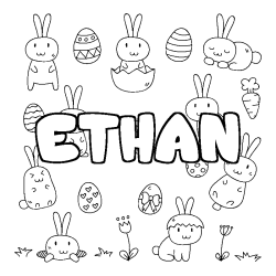 Dibujo para colorear ETHAN - decorado Pascua