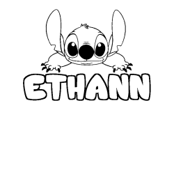 Dibujo para colorear ETHANN - decorado Stitch