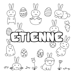 Dibujo para colorear ETIENNE - decorado Pascua