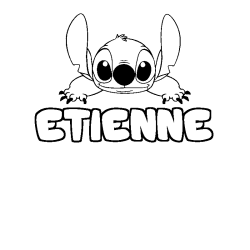 Dibujo para colorear ETIENNE - decorado Stitch