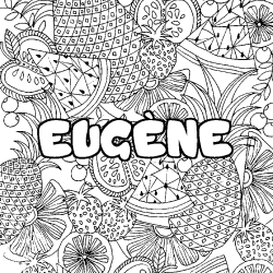 Dibujo para colorear EUG&Egrave;NE - decorado mandala de frutas