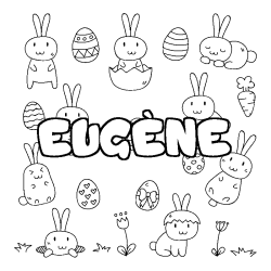 Dibujo para colorear EUG&Egrave;NE - decorado Pascua