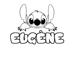 Dibujo para colorear EUG&Egrave;NE - decorado Stitch