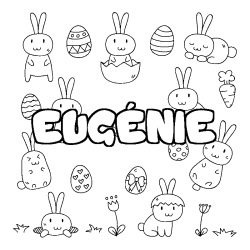 Coloración del nombre EUGÉNIE - decorado Pascua