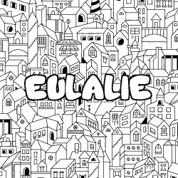 Coloración del nombre EULALIE - decorado ciudad