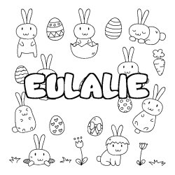 Coloración del nombre EULALIE - decorado Pascua