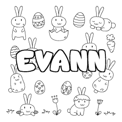 Dibujo para colorear EVANN - decorado Pascua