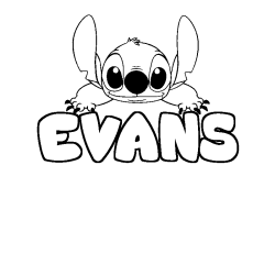 Dibujo para colorear EVANS - decorado Stitch