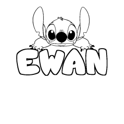 Dibujo para colorear EWAN - decorado Stitch