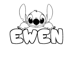 Dibujo para colorear EWEN - decorado Stitch