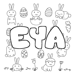 Coloración del nombre EYA - decorado Pascua