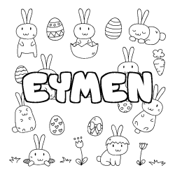 Coloración del nombre EYMEN - decorado Pascua