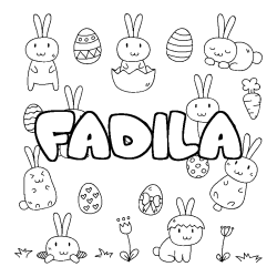 Coloración del nombre FADILA - decorado Pascua