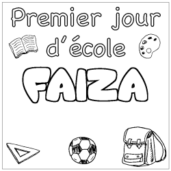 Coloración del nombre FAIZA - decorado primer día de escuela