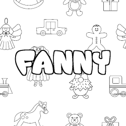 Coloración del nombre FANNY - decorado juguetes