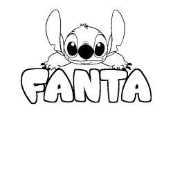 Coloración del nombre FANTA - decorado Stitch