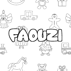 Coloración del nombre FAOUZI - decorado juguetes