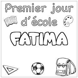 Coloración del nombre FATIMA - decorado primer día de escuela