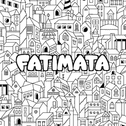 Coloración del nombre FATIMATA - decorado ciudad