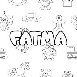 Coloración del nombre FATMA - decorado juguetes