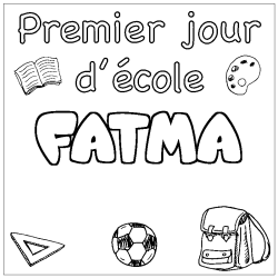 Coloración del nombre FATMA - decorado primer día de escuela