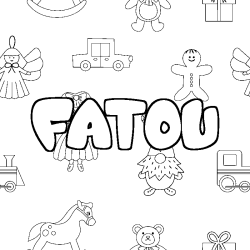 Coloración del nombre FATOU - decorado juguetes