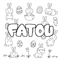 Coloración del nombre FATOU - decorado Pascua