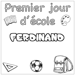 Coloración del nombre FERDINAND - decorado primer día de escuela