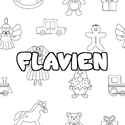 Coloración del nombre FLAVIEN - decorado juguetes