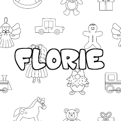 Coloración del nombre FLORIE - decorado juguetes